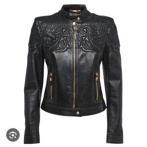 Versace leather biker jacket